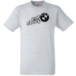 Autó fan Eat Sleep BMW férfi rövid ujjú póló