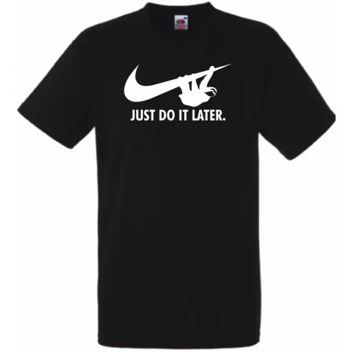 Humor - Lajhár - Just Do It Later férfi rövid ujjú póló