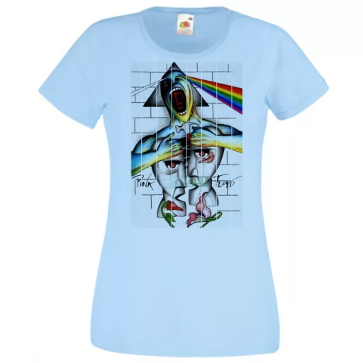 Retro zene rajongó Pink Floyd mix fantasy női rövid ujjú póló