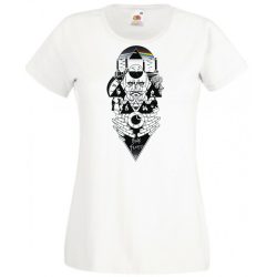   Retro zene rajongó Pink Floyd mix II. fantasy női rövid ujjú póló