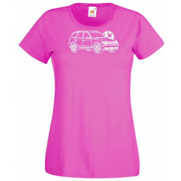 Autó fan BMW X3 rajz női rövid ujjú póló