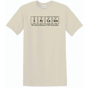 Humor - Periodic Table - Sarcasm - Agymenők stílus férfi rövid ujjú póló