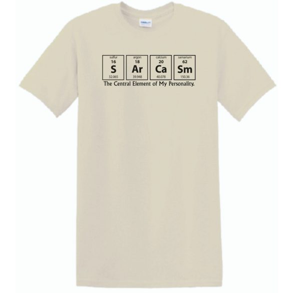 Humor - Periodic Table - Sarcasm - Agymenők stílus férfi rövid ujjú póló