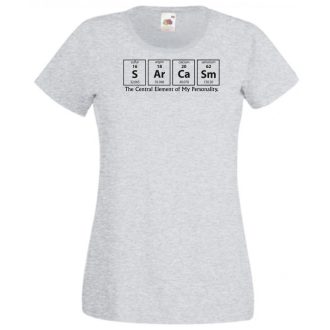   Humor - Periodic Table - Sarcasm - Agymenők stílus női rövid ujjú póló