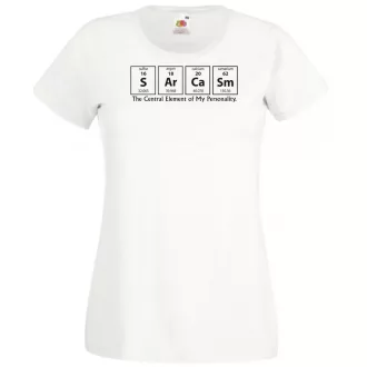   Humor - Periodic Table - Sarcasm - Agymenők stílus női rövid ujjú póló