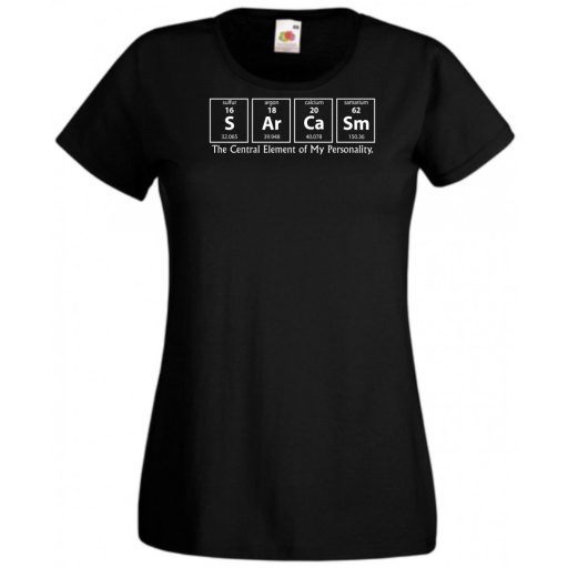 Humor - Periodic Table - Sarcasm - Agymenők stílus női rövid ujjú póló