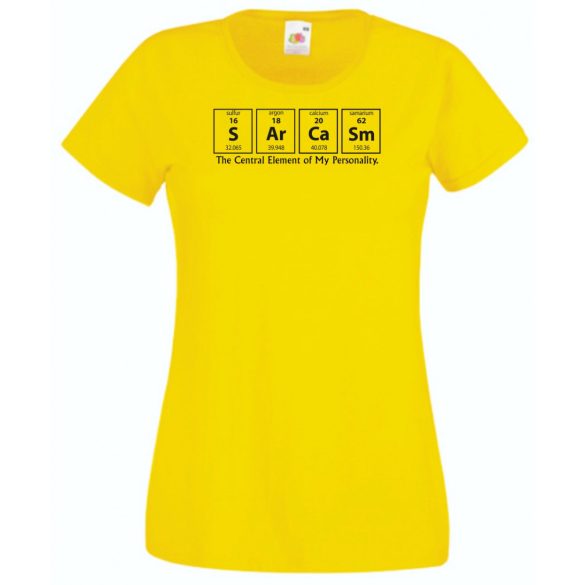 Humor - Periodic Table - Sarcasm - Agymenők stílus női rövid ujjú póló