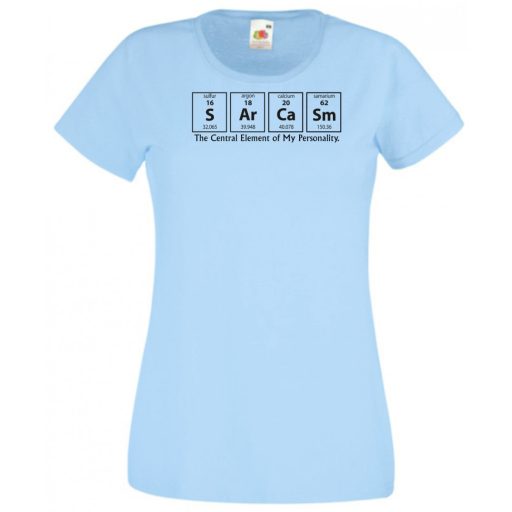 Humor - Periodic Table - Sarcasm - Agymenők stílus női rövid ujjú póló