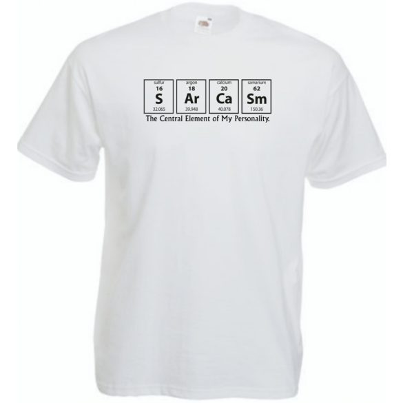 Humor - Periodic Table - Sarcasm - Agymenők stílus férfi rövid ujjú póló