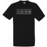Humor - Periodic Table - Sarcasm - Agymenők stílus férfi rövid ujjú póló