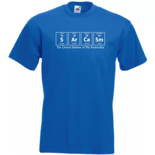 Humor - Periodic Table - Sarcasm - Agymenők stílus férfi rövid ujjú póló