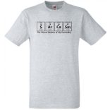 Humor - Periodic Table - Sarcasm - Agymenők stílus férfi rövid ujjú póló