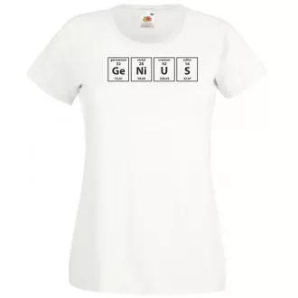   Humor - Periodic Table - Genius - Agymenők stílus női rövid ujjú póló