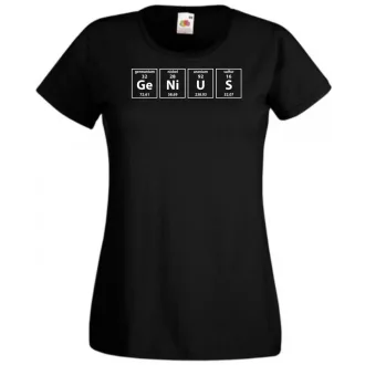   Humor - Periodic Table - Genius - Agymenők stílus női rövid ujjú póló