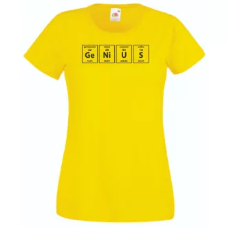   Humor - Periodic Table - Genius - Agymenők stílus női rövid ujjú póló