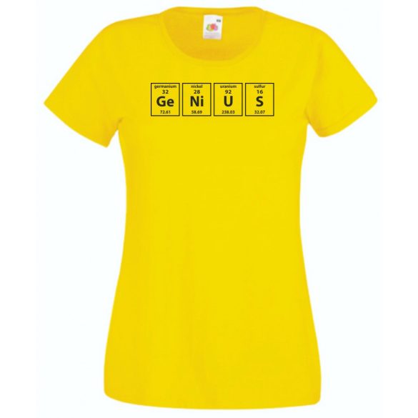 Humor - Periodic Table - Genius - Agymenők stílus női rövid ujjú póló