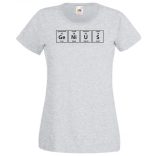 Humor - Periodic Table - Genius - Agymenők stílus női rövid ujjú póló