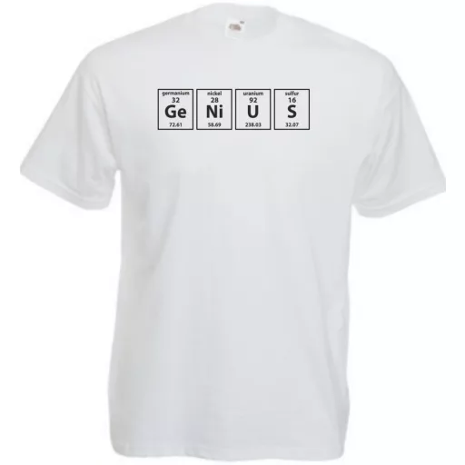 Humor - Periodic Table - Genius - Agymenők stílus férfi rövid ujjú póló