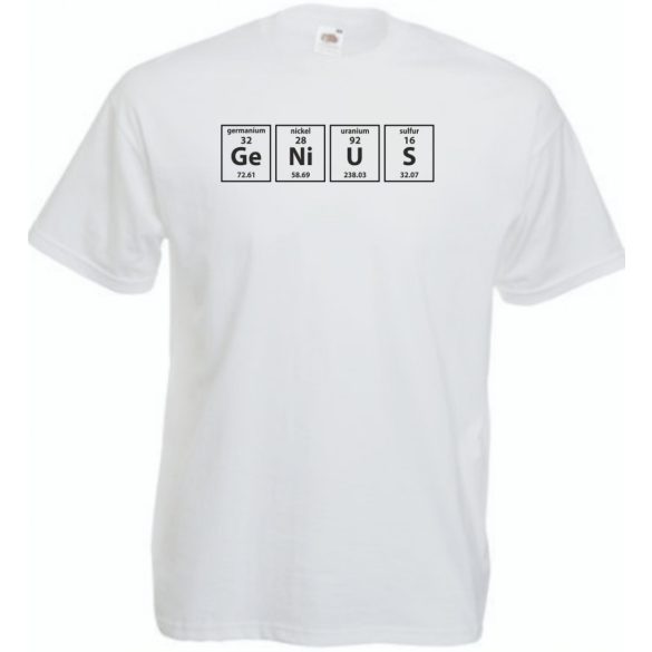 Humor - Periodic Table - Genius - Agymenők stílus férfi rövid ujjú póló