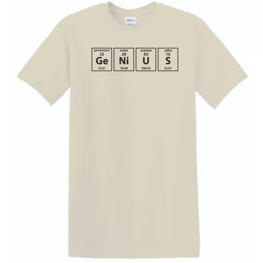 Humor - Periodic Table - Genius - Agymenők stílus férfi rövid ujjú póló