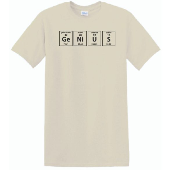 Humor - Periodic Table - Genius - Agymenők stílus férfi rövid ujjú póló