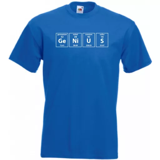 Humor - Periodic Table - Genius - Agymenők stílus férfi rövid ujjú póló