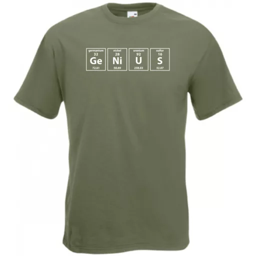 Humor - Periodic Table - Genius - Agymenők stílus férfi rövid ujjú póló