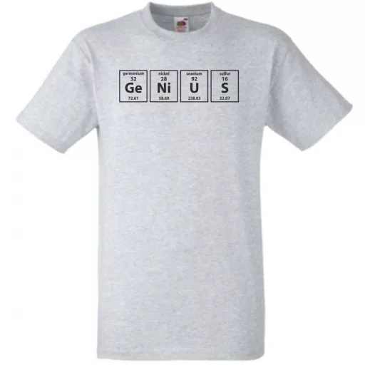 Humor - Periodic Table - Genius - Agymenők stílus férfi rövid ujjú póló