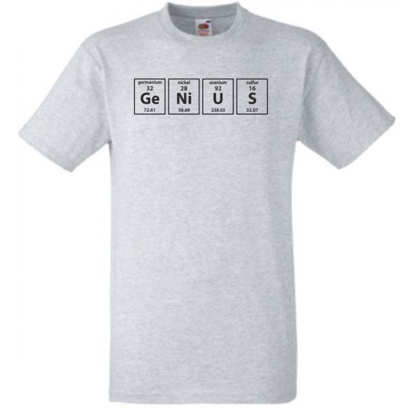 Humor - Periodic Table - Genius - Agymenők stílus férfi rövid ujjú póló
