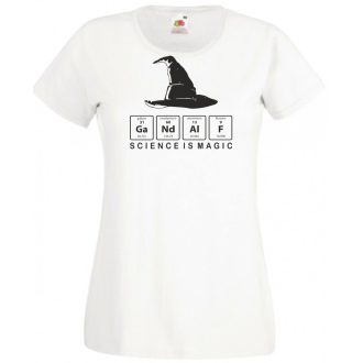   Funny Periodic Table Gandalf - Potter stílus női rövid ujjú póló