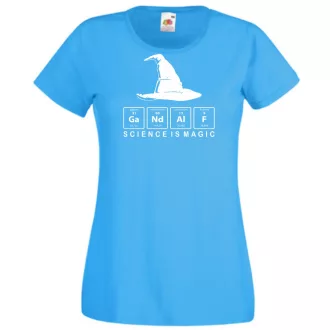   Funny Periodic Table Gandalf - Potter stílus női rövid ujjú póló