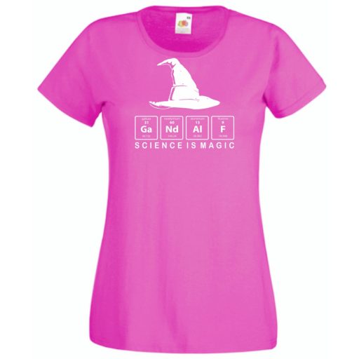 Funny Periodic Table Gandalf - Potter stílus női rövid ujjú póló