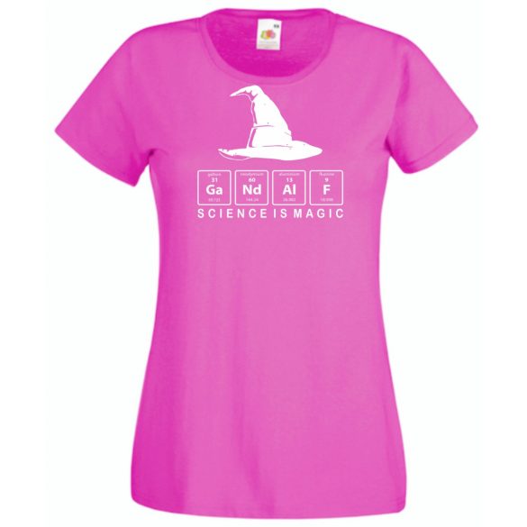 Funny Periodic Table Gandalf - Potter stílus női rövid ujjú póló