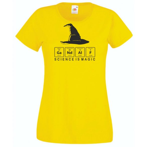 Funny Periodic Table Gandalf - Potter stílus női rövid ujjú póló