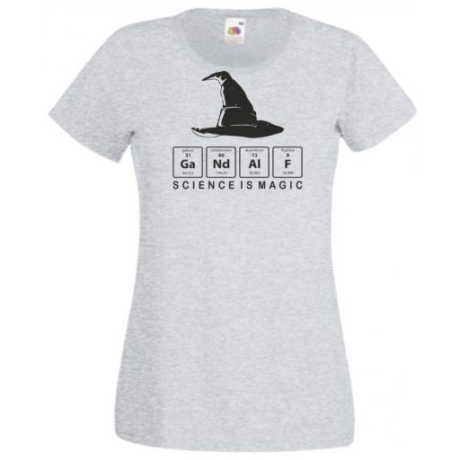 Funny Periodic Table Gandalf - Potter stílus női rövid ujjú póló