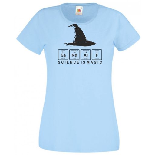 Funny Periodic Table Gandalf - Potter stílus női rövid ujjú póló