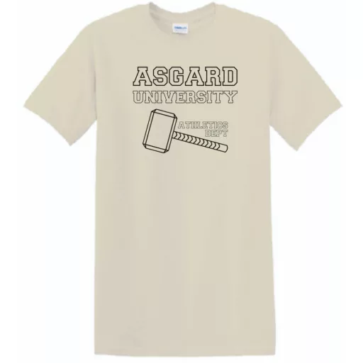 Hősök Asgard University - Thor stílus férfi rövid ujjú póló