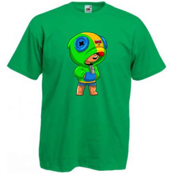 Funny Brawl Stars stílus - Leon gyerek rövid ujjú póló