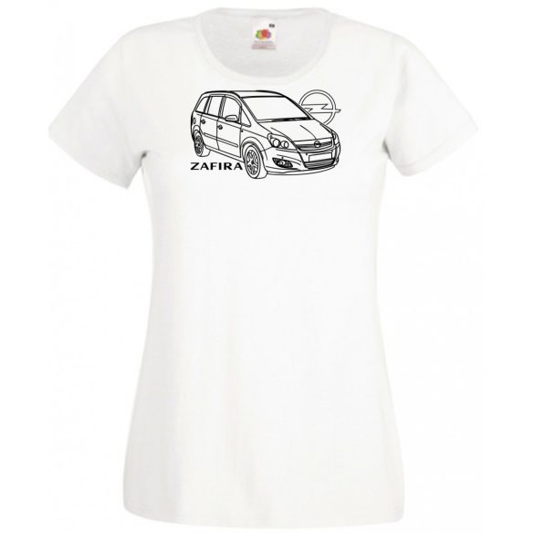 Auto fan Opel Zafira rajz női rövid ujjú póló