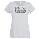 Auto fan Opel Zafira rajz női rövid ujjú póló