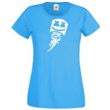 Sikló ernyős - Fortnite stílusban, stencil minima -B női rövid ujjú póló