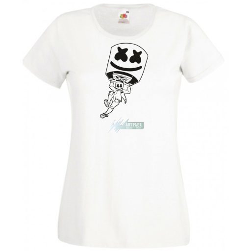 Sikló ernyős - Fortnite stílusban, stencil minima -B női rövid ujjú póló