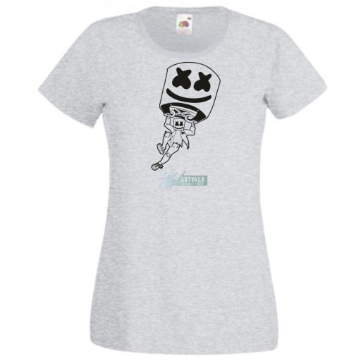 Sikló ernyős - Fortnite stílusban, stencil minima -B női rövid ujjú póló