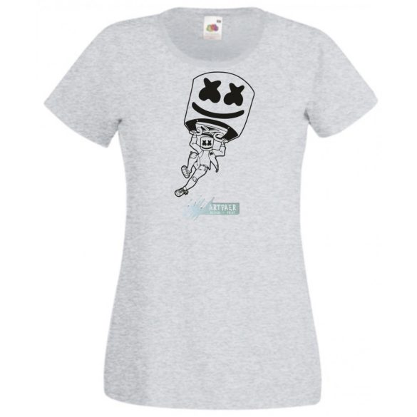 Sikló ernyős - Fortnite stílusban, stencil minima -B női rövid ujjú póló