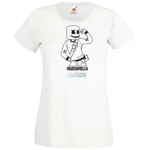 Ott voltam - Fortnite stílusban, rajz minima női rövid ujjú póló