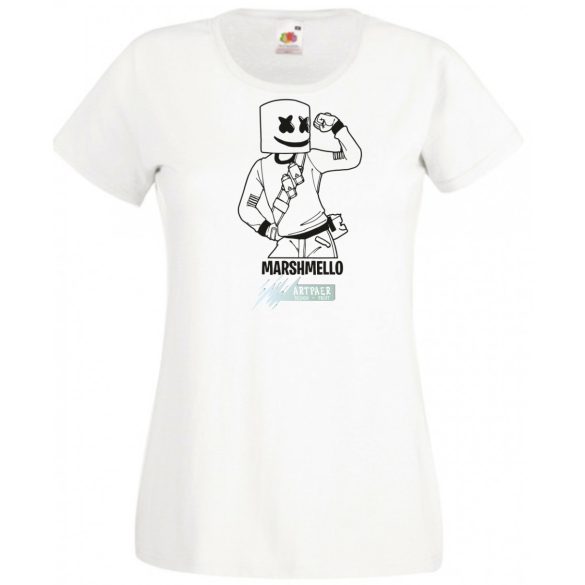 Ott voltam - Fortnite stílusban, rajz minima női rövid ujjú póló