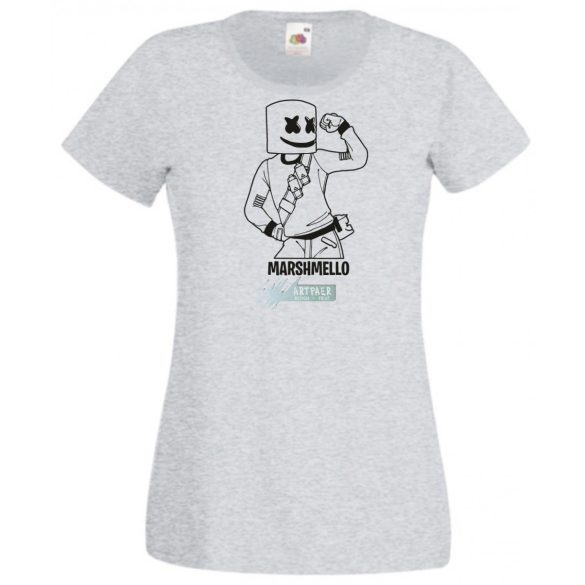 Ott voltam - Fortnite stílusban, rajz minima női rövid ujjú póló