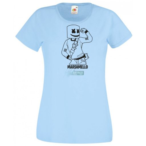 Ott voltam - Fortnite stílusban, rajz minima női rövid ujjú póló