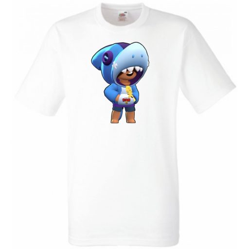 Kis barátaink Funny Brawl Stars stílus - Shark Leon gyerek rövid ujjú póló