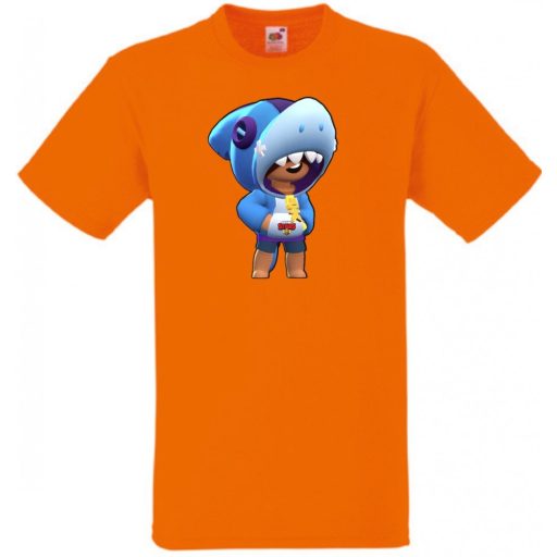 Kis barátaink Funny Brawl Stars stílus - Shark Leon gyerek rövid ujjú póló